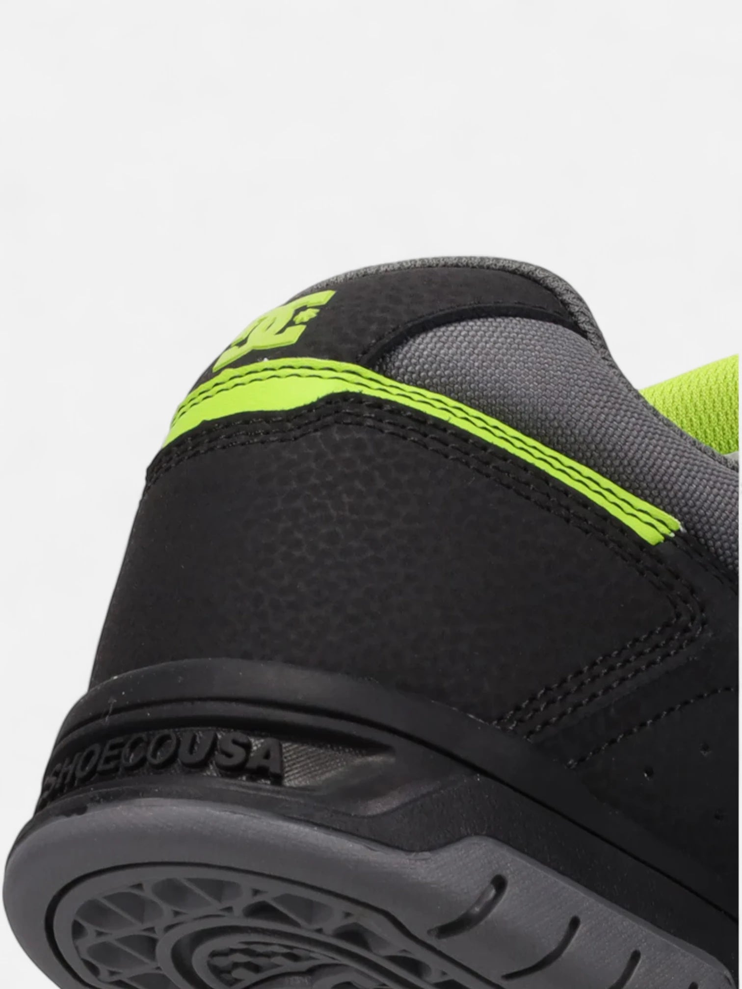 DC Stag Skate Shoes for Men - Black & Lime Green Sneakers for Skateboarding, Streetwear & Casual Wear