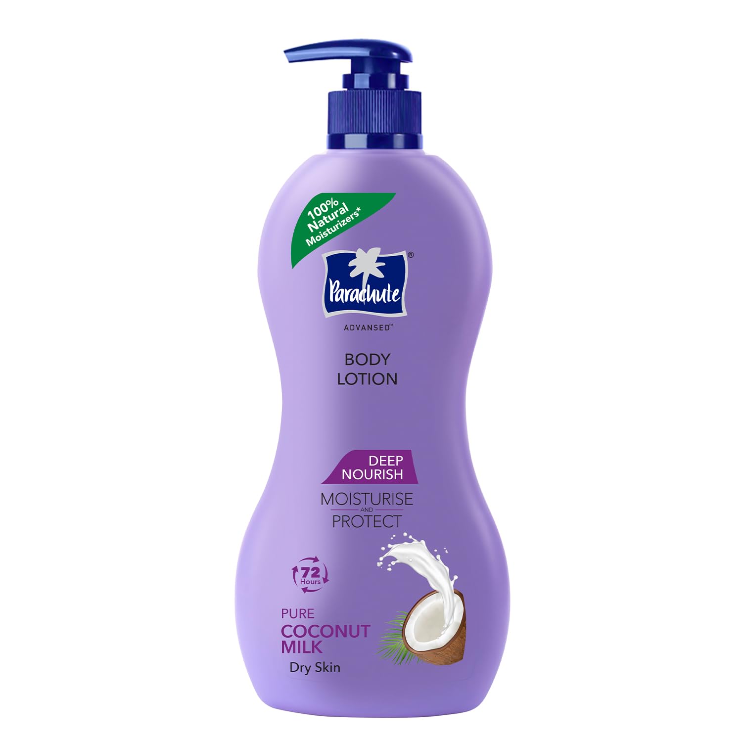 Parachute Advanced Deep Nourish Body Lotion for Women & Men - 400ml Coconut Milk Moisturizer for Dry Skin | 100% Natural, 72-Hour Hydration | Perfect for Daily Use, After Shower & Winter Skin Care