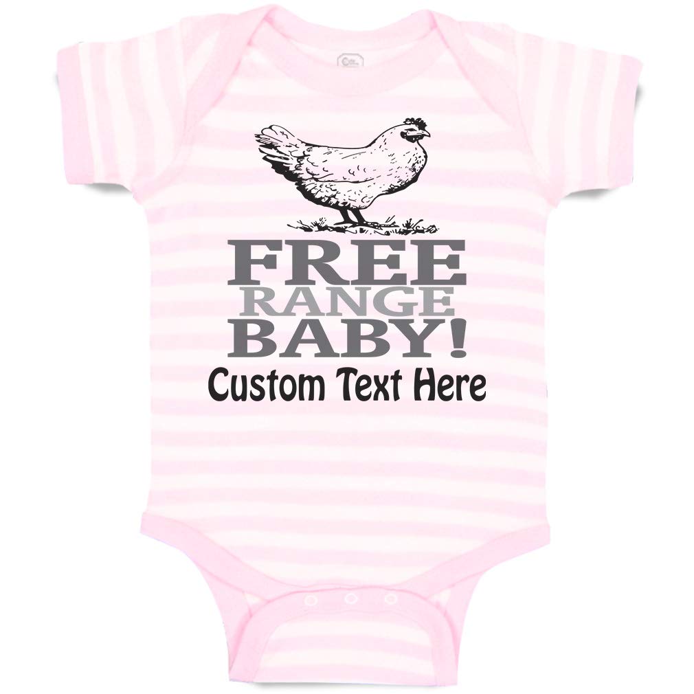 Custom Organic Cotton Baby Bodysuit - Free Range Chicken Farm Design for Boys & Girls | Soft & Comfortable Infant Outfit for Playdates, Daycare & Family Photos