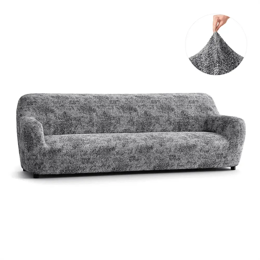 4 Seater Sofa Slipcover - Soft Microfiber Fabric with Stylish Prints - Perfect for Living Room, Family Room & Home Decor