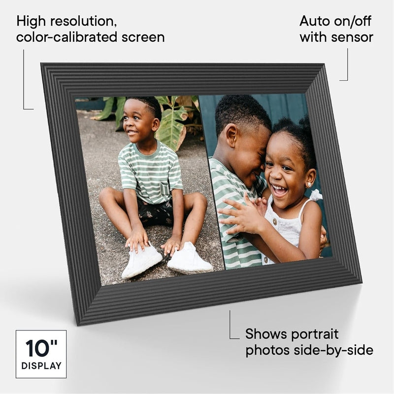 Aura Carver 10.1 Inch WiFi Digital Picture Frame with Unlimited Cloud Storage - Perfect for Home Decor, Family Photos, and Office Displays