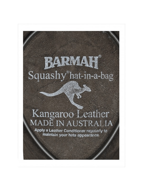 Barmah Squashy Kangaroo Leather Hat for Men & Women - Wide Brim Outback Style - Sun Protection for Outdoor Adventures, Hiking, and Travel