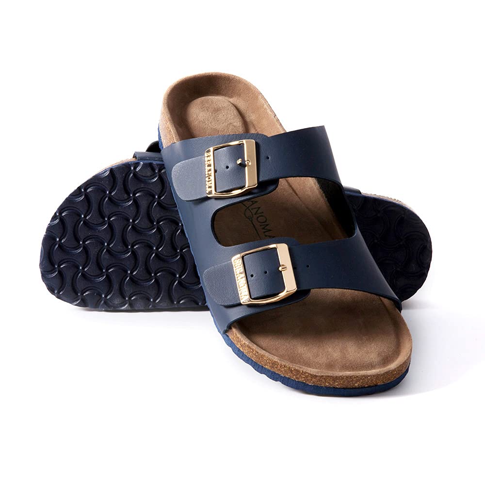 Seranoma Women's Slide Sandals - Adjustable Buckle Cork Footbed Slip-On Sandals | Non-Slip Platform Summer Sandals for Beach, Pool, Travel & Everyday Wear