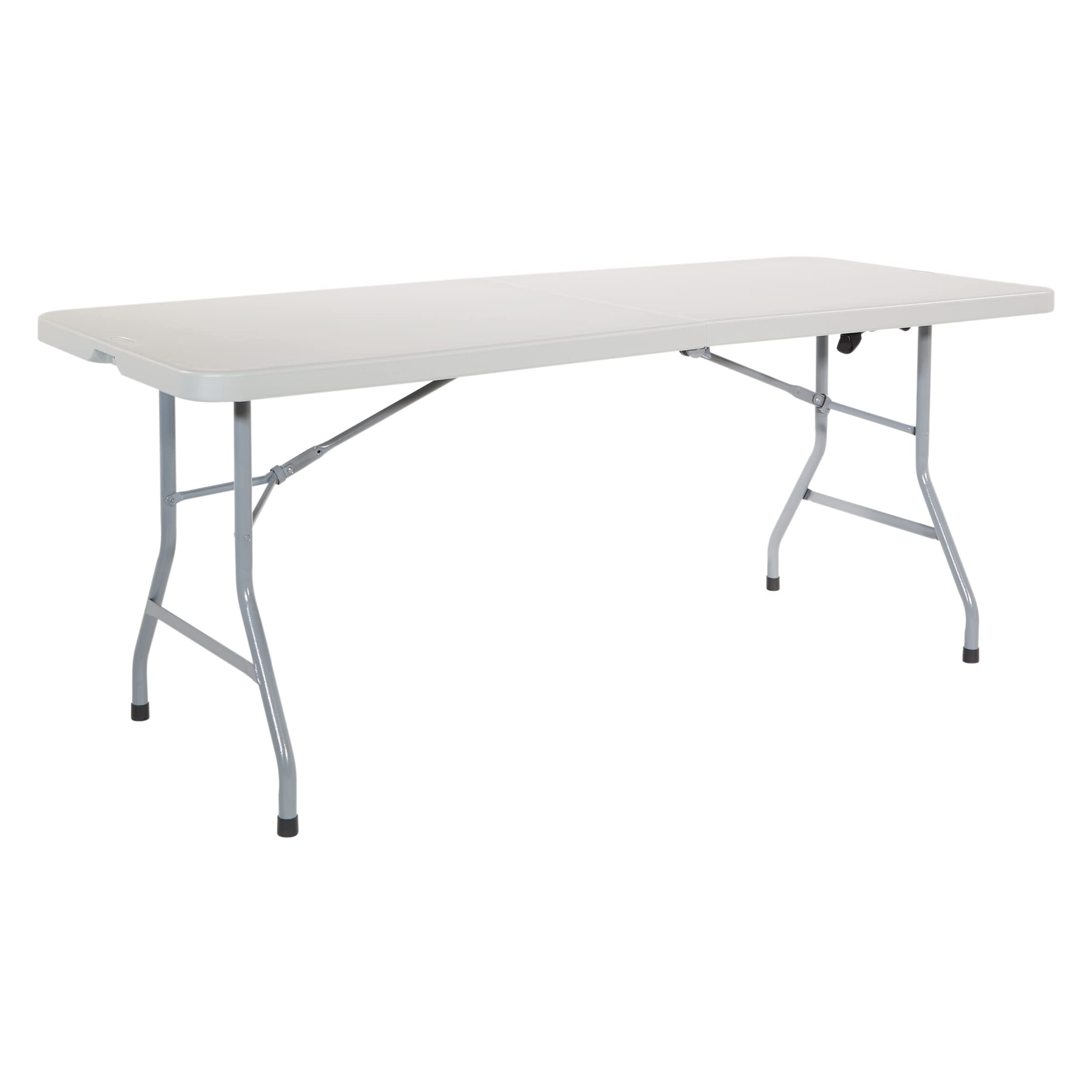 Office Star 6-Foot Resin Rectangle Folding Table - Portable & Lightweight for Picnics, Camping, Tailgating, Outdoor Events, and Home Office Use