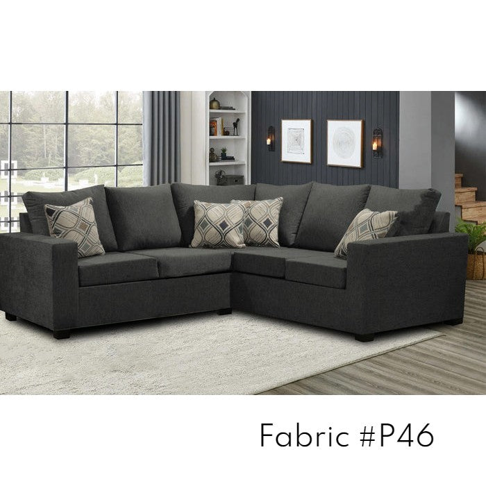 Premium Canadian-Made 2x2 Sectional Sofa with 17 Fabric Choices - Perfect for Living Rooms, Family Gatherings & Cozy Home Decor