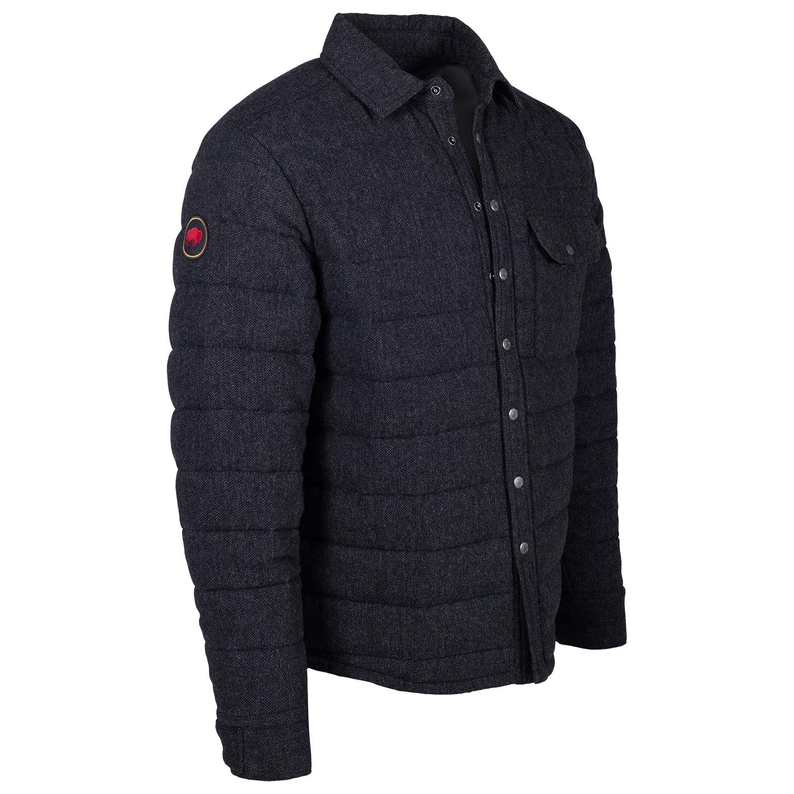 Archer Herringbone Shirt Jacket for Men - Stylish Casual Button-Up Shirt with Lightweight Comfort - Perfect for Outdoor Adventures, Date Nights & Layering in Fall/Winter