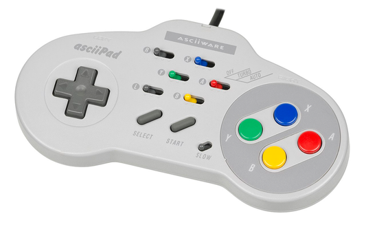 ASCII Controller for Super Nintendo (SNES) - Complete in Box (CIB) - Retro Gaming Accessory for Classic SNES Games & Collectors