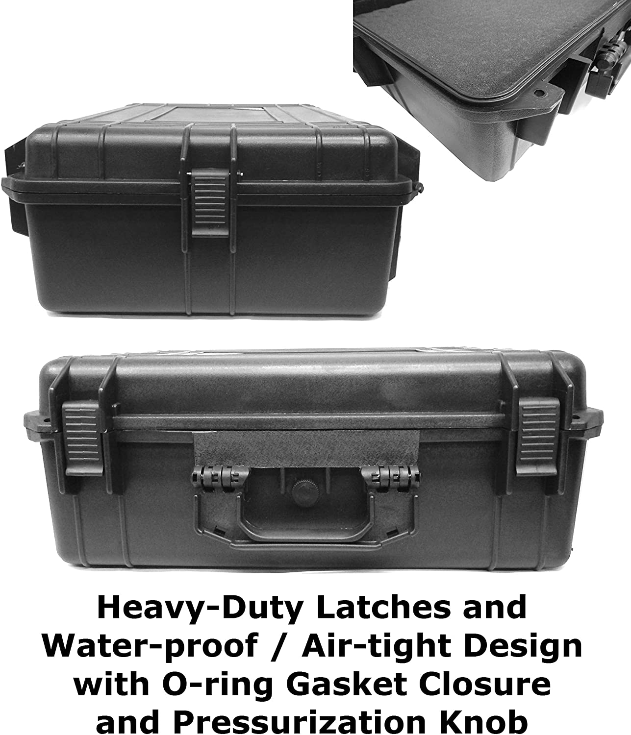 CASEMATIX Waterproof Hard Case for Yamaha MG12XU 12-Channel Audio Mixer - Durable Foam Protection Fits Mixers up to 17