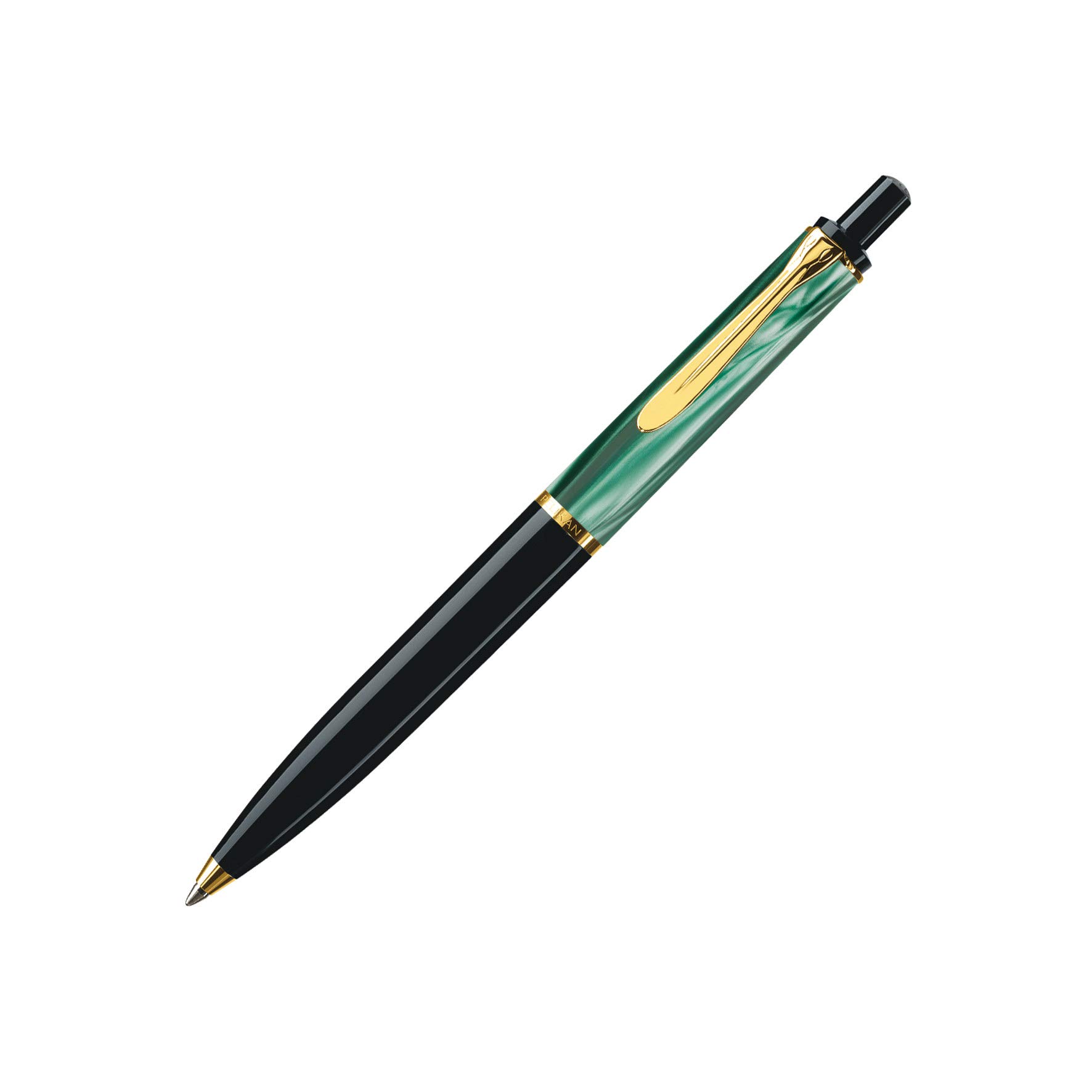 Pelikan Souverän K200 Ballpoint Pen - Premium Green Marble Design with Medium Refill (996694) | Elegant Writing Instrument for Office, Business Gifts & Signature Signing