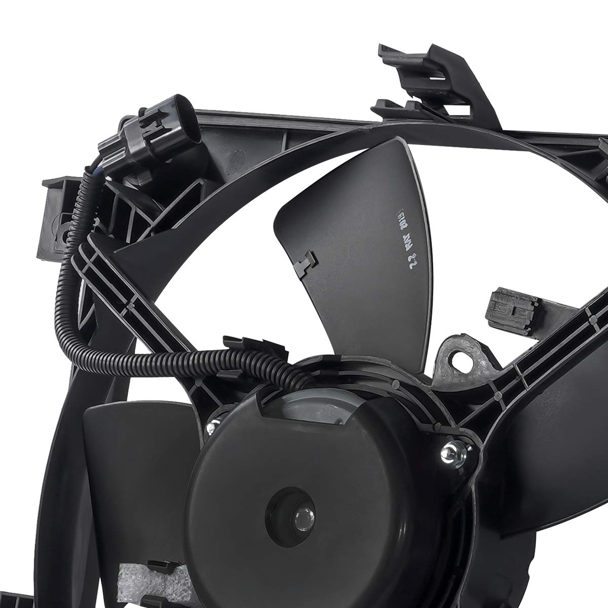 DNA MOTORING OEM-RF-0224 High Performance Radiator Cooling Fan Assembly - Improved Cooling Efficiency - Compatible with 2008-2015 Mitsubishi Lancer & 2008-2013 Outlander - Fits 2.0L 2.0T 2.4L Engines - Direct Replacement Black - Perfect for Engine Overheating Prevention & Summer Driving