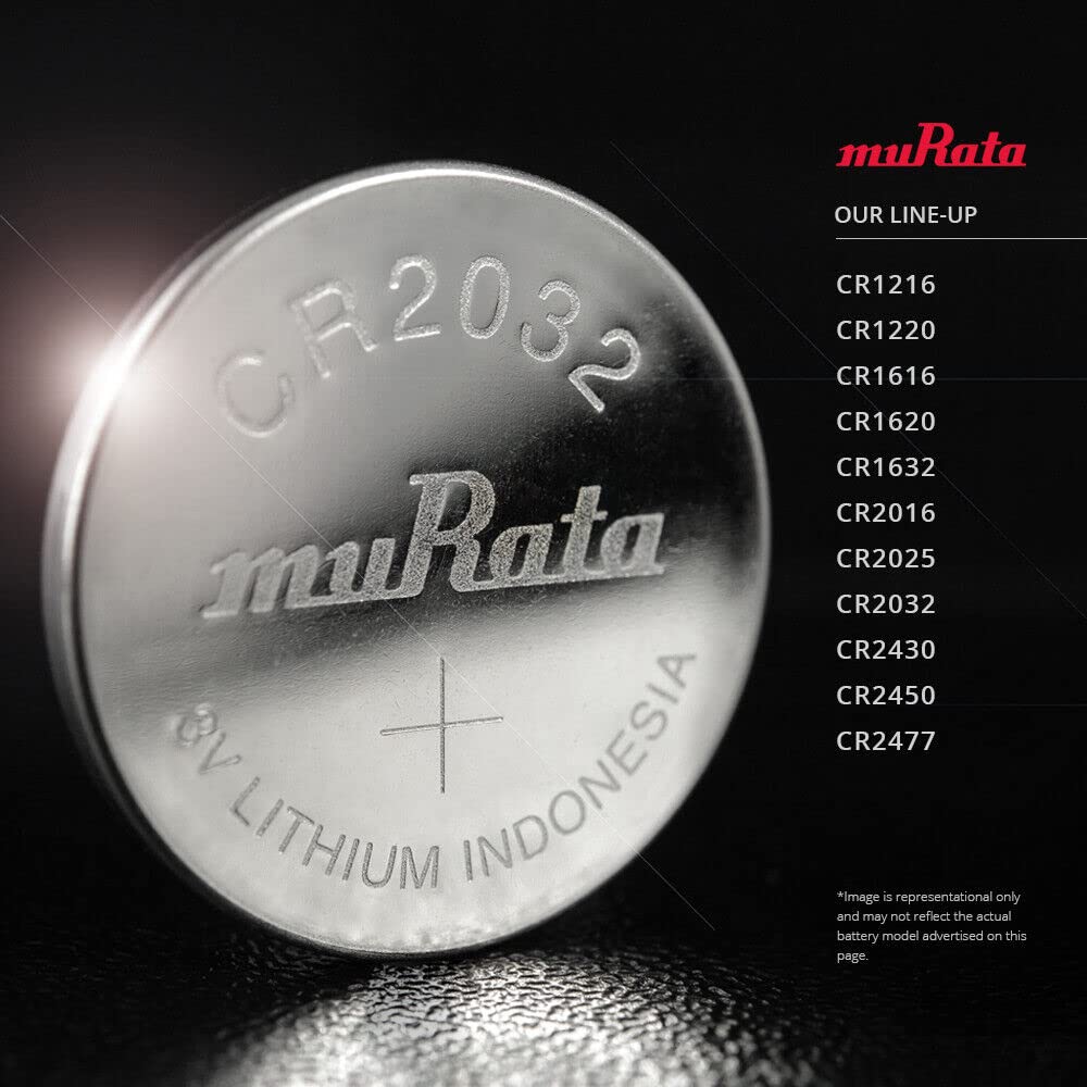 Murata CR2025 3V Lithium Coin Cell Battery - 2 Pack, Replacement for Sony CR2025 - Perfect for Watches, Calculators, Key Fobs & Small Electronics