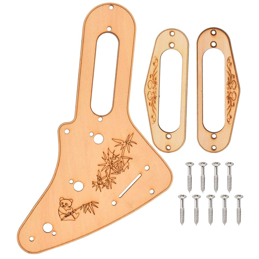 Bnineteenteam Maple Carved Guitar Pickup Guard Frame Set - Electric Guitar Accessories for Enhanced Playability & Protection | Perfect for Live Performances, Studio Recording & Stage Shows