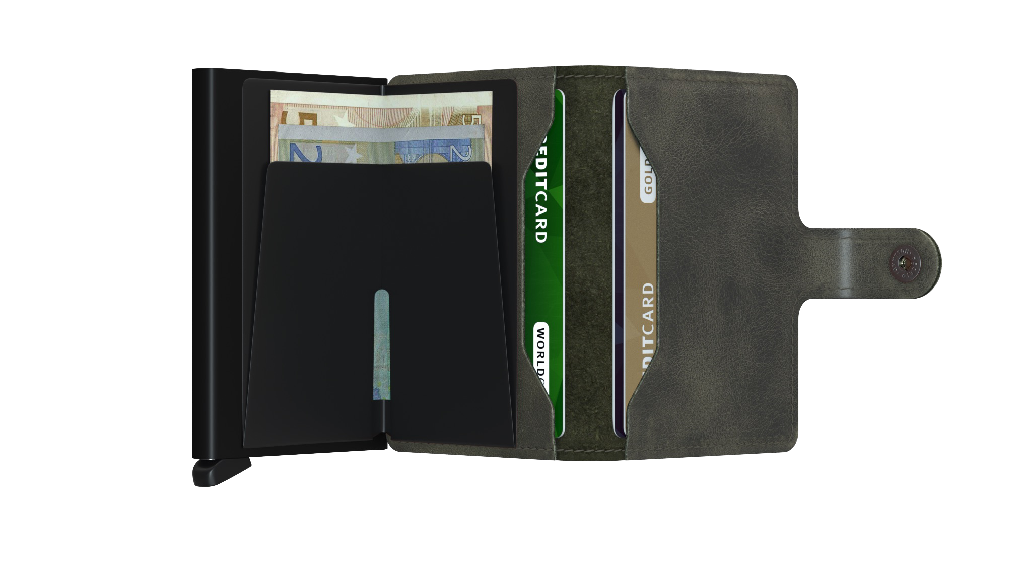 SECRID Vintage Leather Mini Wallet for Women & Men - RFID Blocking Slim Card Holder - Perfect for Travel, Business & Everyday Use
