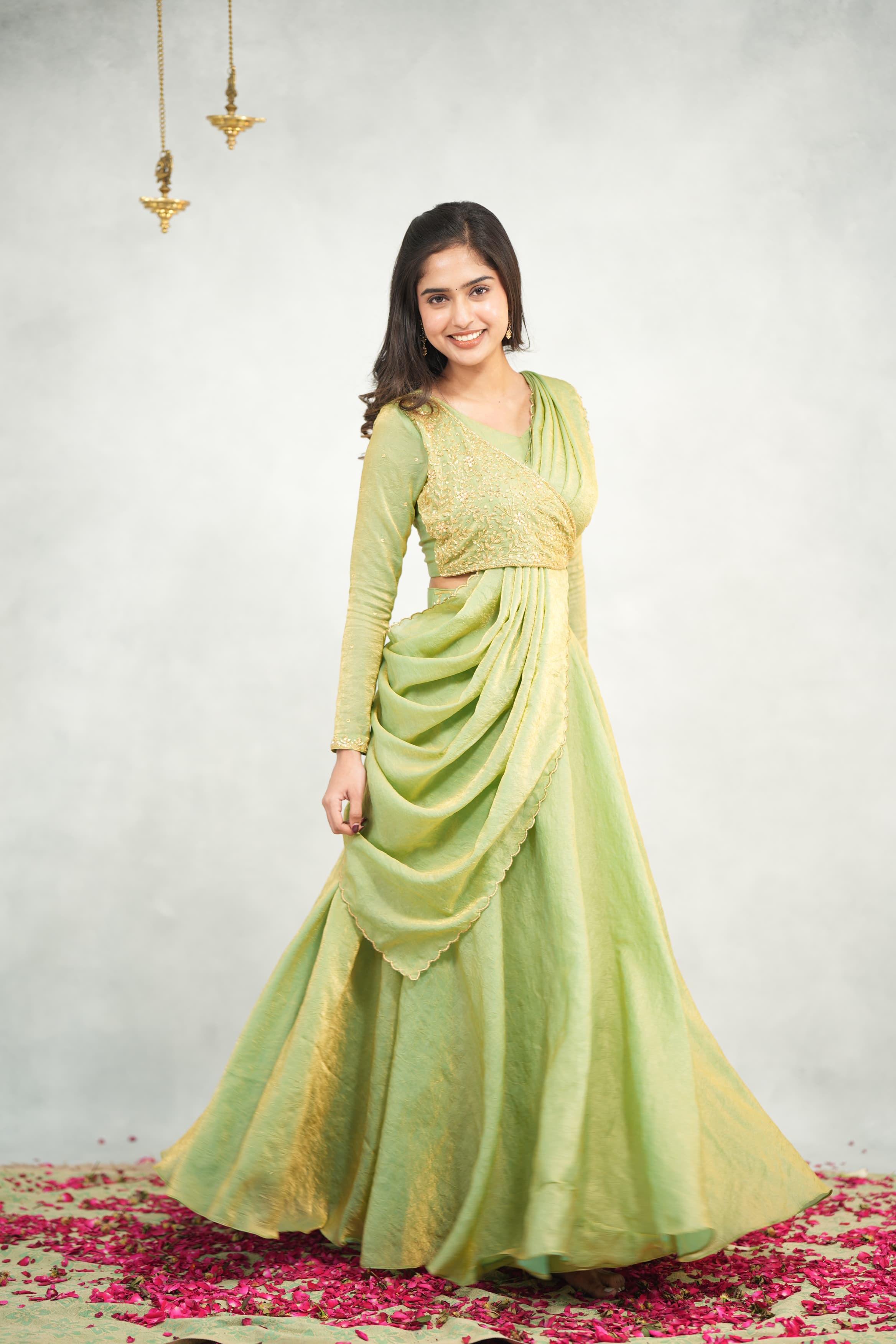 Meena Premium Designer Drape Wear for Women - Elegant & Stylish Outfits for Parties, Weddings & Special Occasions