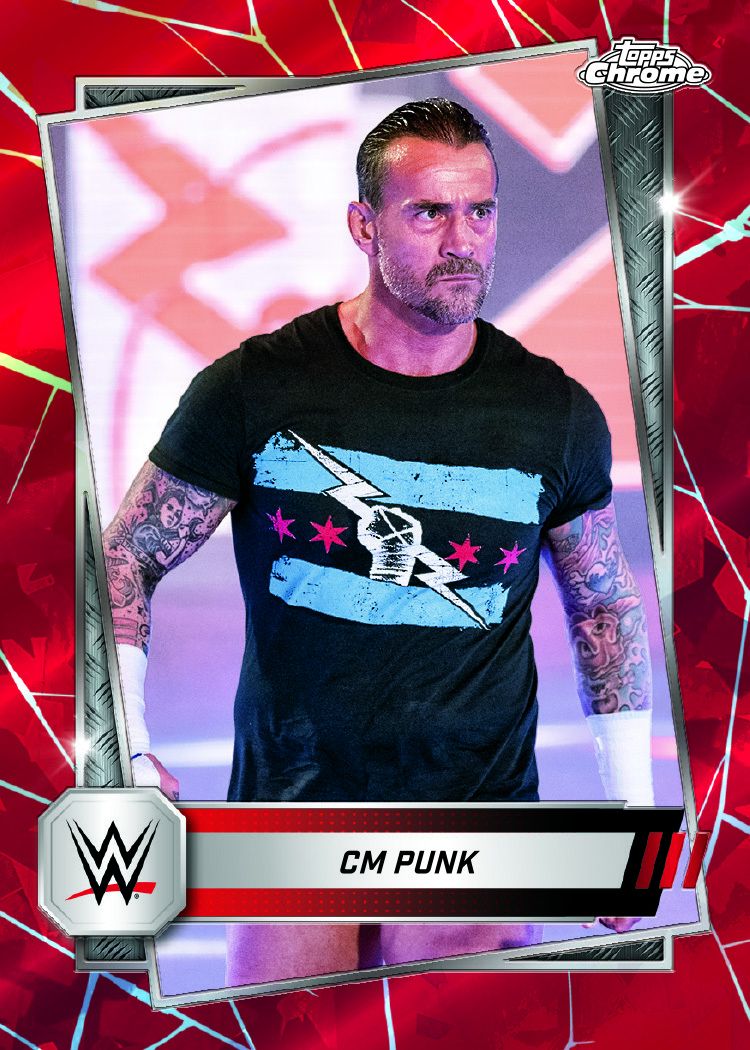2025 Topps Chrome Sapphire WWE Hobby Box - Premium Wrestling Trading Cards for Collectors & Fans - Perfect for Display, Trading, and Investment