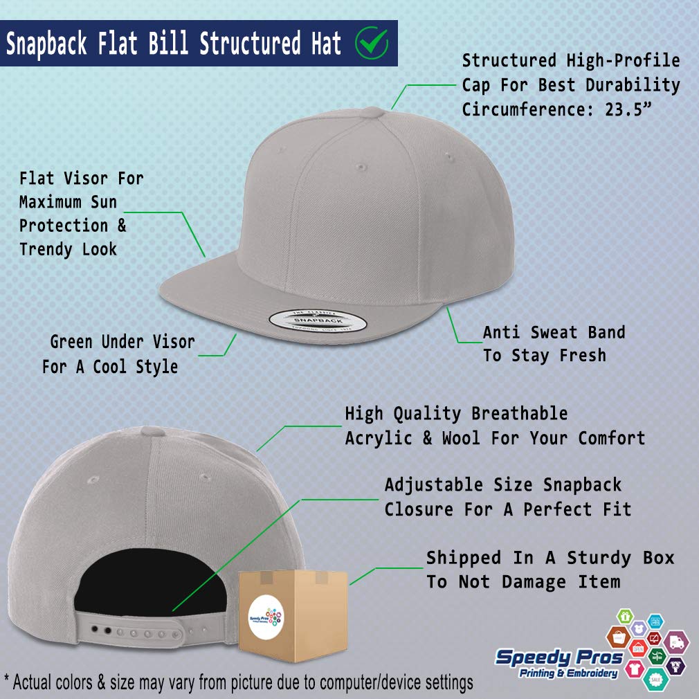 Speedy Pros Snapback Hat for Men - Flat Brim Christian Jesus Embroidered 'This Too Shall Pass' Baseball Cap - Adjustable Acrylic Dad Hat for Streetwear, Church & Outdoor Activities