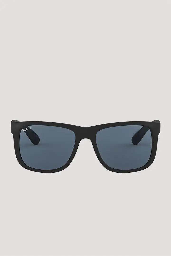 Ray Ban Justin Sunglasses - Rubber Black Frame, UV Protection, Classic Aviator Style for Men & Women | Perfect for Driving, Outdoor Sports & Fashion Accessories