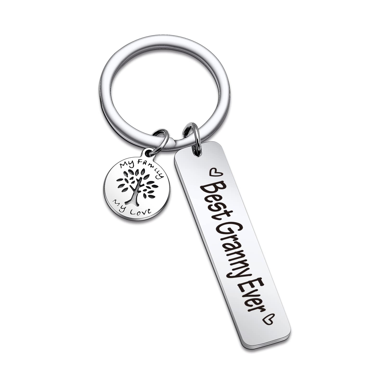 TzrNhm Blossom Best Granny Ever Keychain - Unique Nana Jewelry Gift for Grandma, Mimi & Grammy - Perfect for Mother's Day, Birthday & Anniversary Gifts - Great for Keychains, Handbags & Everyday Use