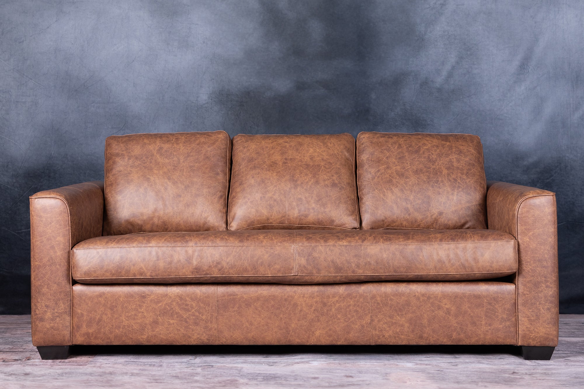 TORINO GENUINE LEATHER LARGE BENCH SOFA - 3-Seater Modern Sectional Couch for Living Room, Office & Lounge Areas