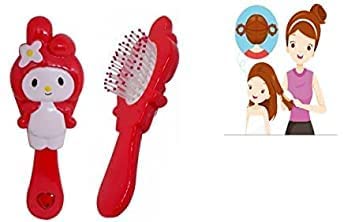 KAVIN Cute Cartoon Hair Brush - Paddle Brush with Soft Cushion & Antistatic Bristles for Kids (Boys & Girls) - Random Colors - Model 3 | Gentle Detangling for Daily Hair Care & Styling