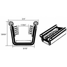CRL Flexible Beaded Glass Run Channel - 60 Inch Long Glass Door Track for Shower Enclosures and Cabinet Doors