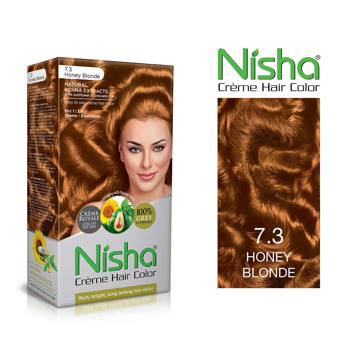 Nisha Creme Hair Color Combo Pack - Honey Blonde & Flame Red - Rich, Bright, Long-Lasting Shine Hair Dye (60g + 90ml + 18ml Conditioner) for Vibrant At-Home Hair Coloring & Salon-Quality Results