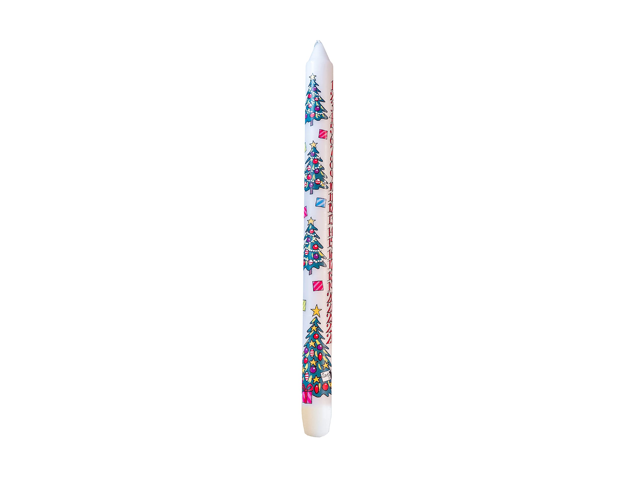 Alison Gardiner 29.5cm Advent Candle for Christmas Tree Decorations, Holiday Dinner Table Centerpiece - Perfect for Christmas Celebrations, Home Decor & Festive Gatherings