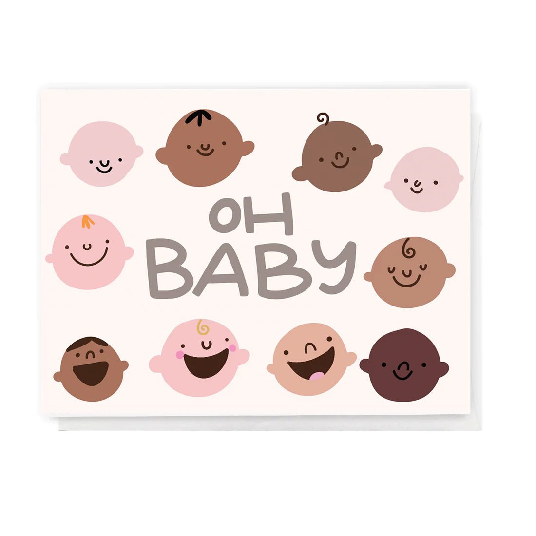 OH BABY Greeting Card - Cute & Heartfelt Baby Shower Card for New Parents - Perfect for Baby Announcements, Showers & Celebrations
