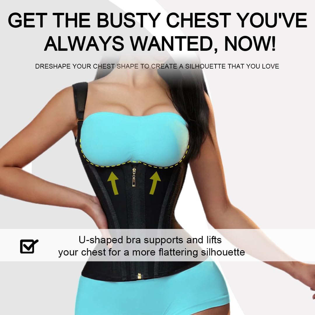 Best Shapewear for Women - Tummy Control Waist Trainer Vest - Workout Body Shaper & Girdle for Hourglass Figure - Perfect for Gym, Office & Special Occasions