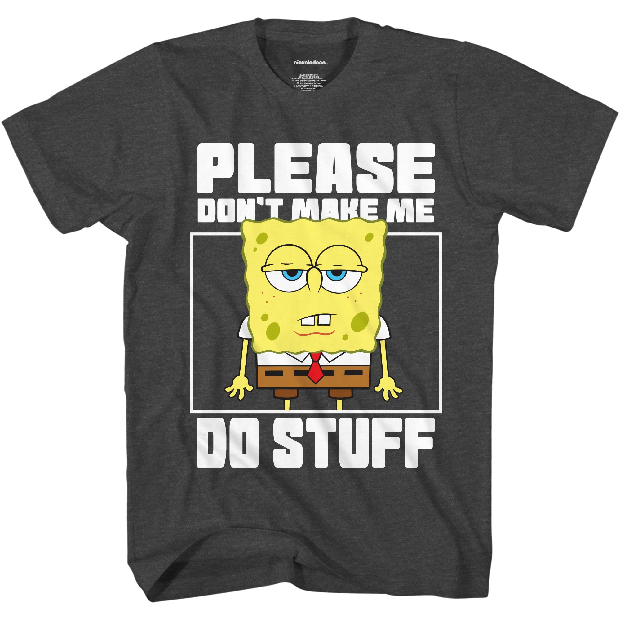 Spongebob Graphic T-Shirt for Men - Funny Cartoon Character Print Tee - Perfect for Casual Wear, Cosplay & Spongebob Fans Gifts