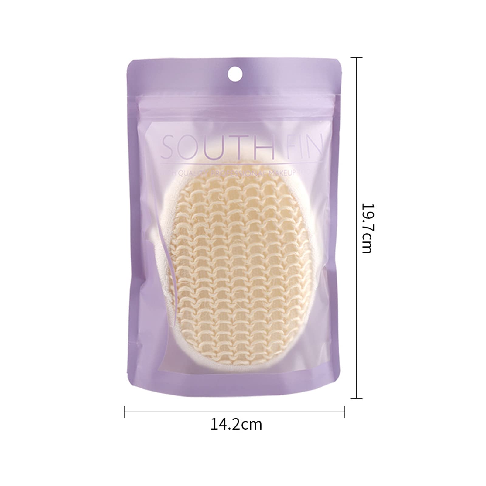 Layfoo Body Exfoliating Sponge - Soft Puff Brush for Gentle Skin Cleansing & Exfoliation | Perfect for Shower, Bath & Body Care (Beige)
