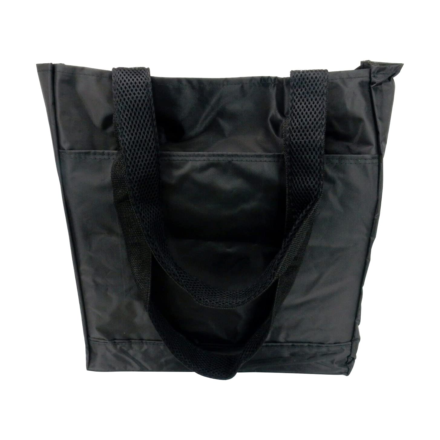 Eco-Friendly Water Resistant Slender Shopping Tote with Outer Pocket - Reusable Grocery Bag for Shopping, Travel, Books & Crafts | Perfect for Grocery Hauling, Beach Trips & Daily Errands