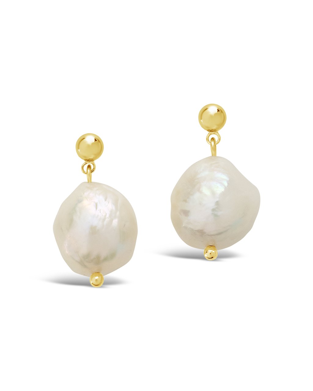 Large Baroque Pearl Drop Stud Earrings - Elegant & Unique Handmade Jewelry for Women - Perfect for Weddings, Parties & Special Occasions