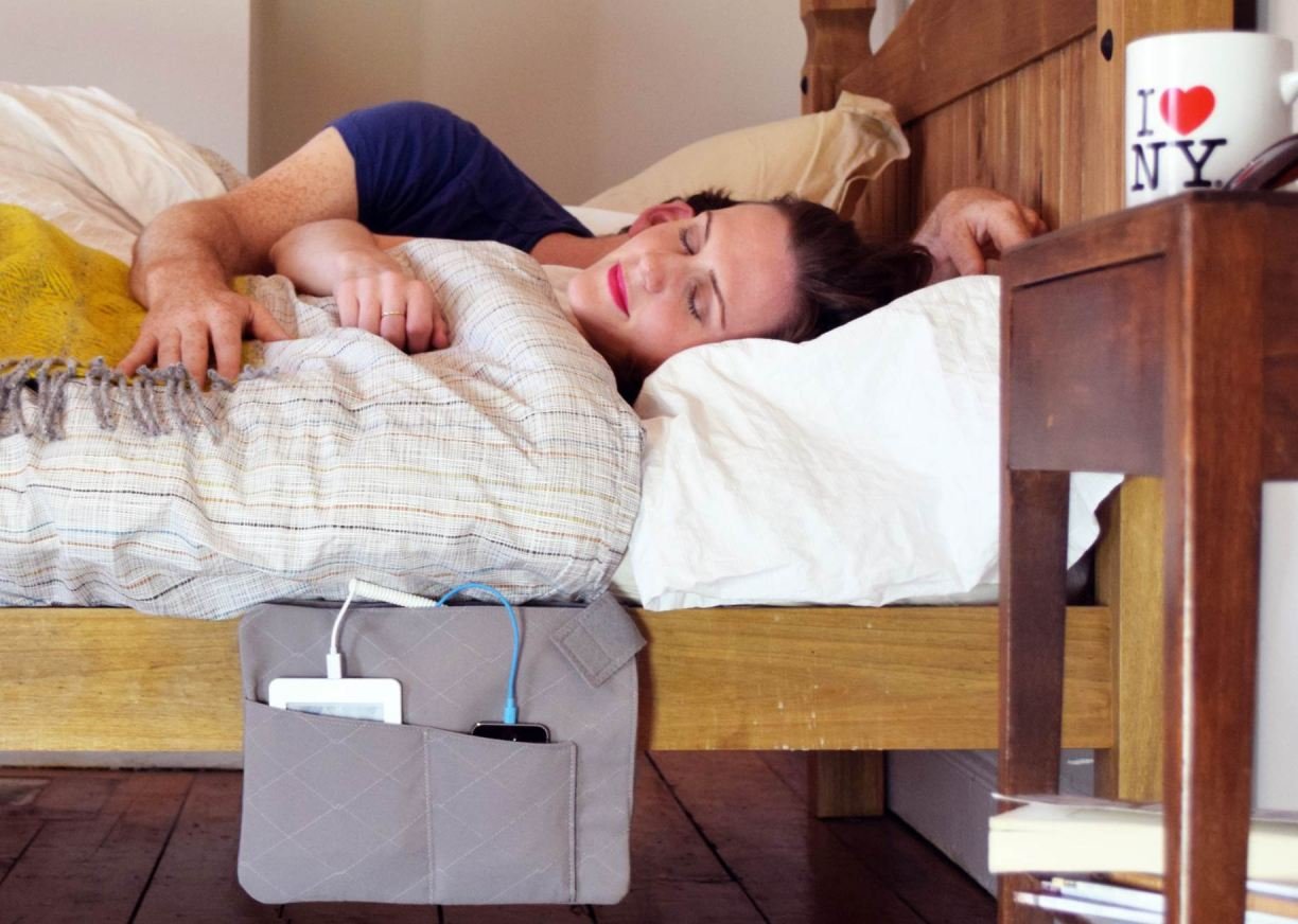 MyVolts Z-Charge - White Bedside Charging Station for Phones & Tablets | Nightstand Organizer with USB Ports | Perfect for Bedroom, Office, or Travel Use