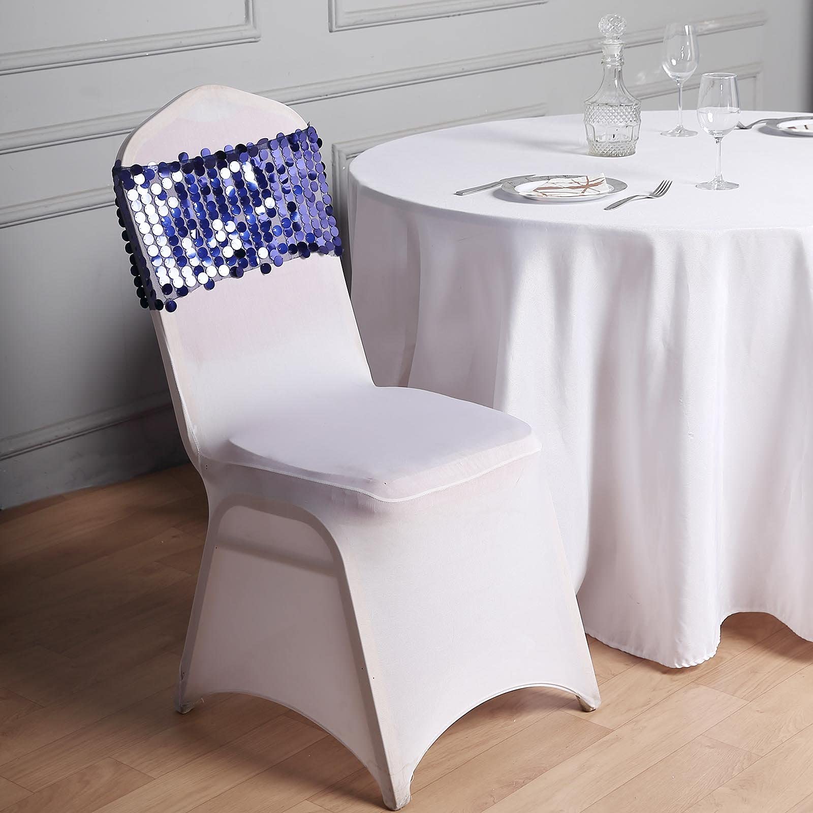 10 Pack White Spandex Stretchable Banquet Chair Covers - Elastic Slipcovers for Wedding, Party, Reception Decor - Perfect for Indoor & Outdoor Events, Bridal Showers, and Formal Gatherings