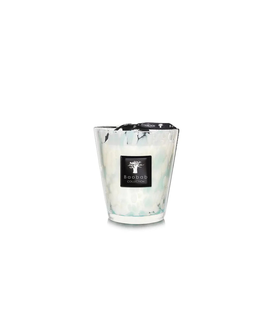 Baobab Pearls Sapphire Scented Candle - Handmade Luxury Home Decor for Relaxation, Meditation & Romantic Ambiance