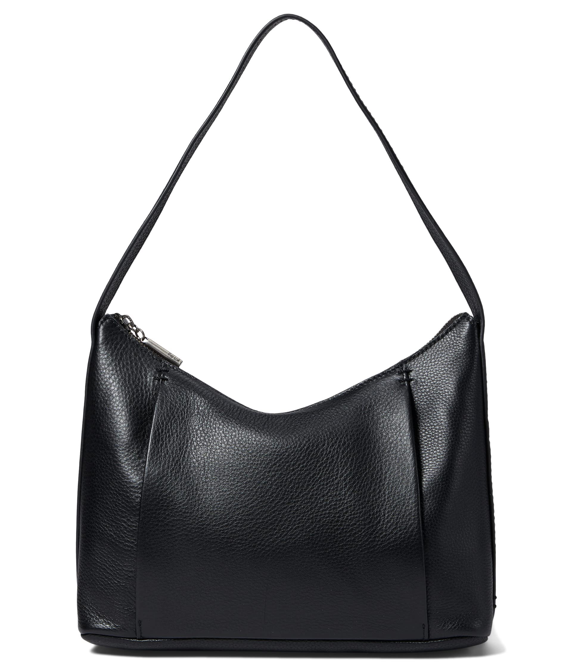 The Sak Brook Hobo Leather Shoulder Bag - Single Strap Crossbody Purse for Women, Black | Perfect for Work, Travel & Everyday Use