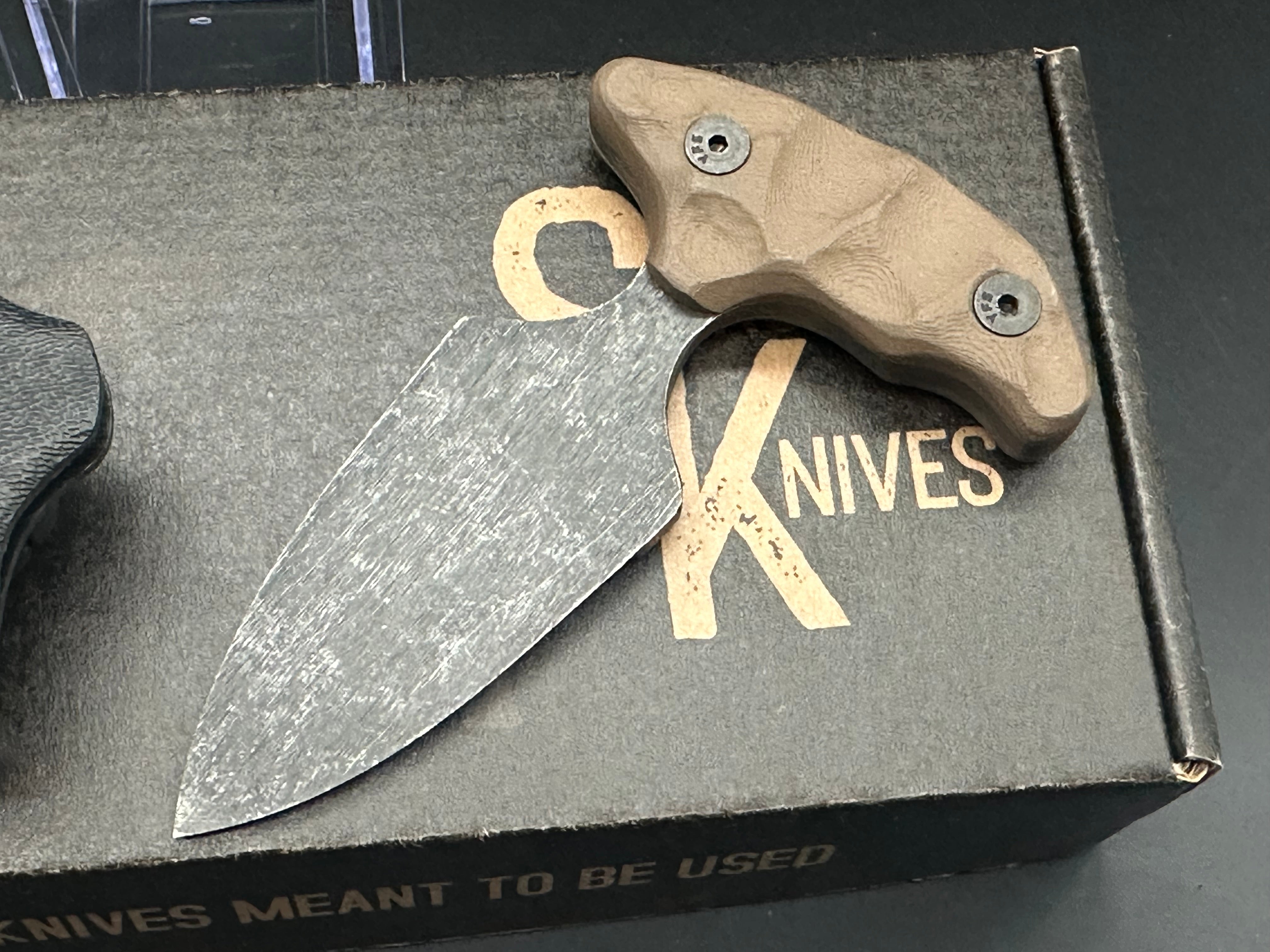 Stroup Knives SD1 Stabber Dagger Push Dagger - Tactical Self Defense Knife for Outdoor Survival, Camping & EDC | Compact Concealed Carry Blade with Sheath