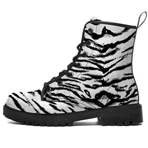 Waterproof Anti-Slip Combat Boots for Women & Men - Lace Up Ankle Booties with Low Heel - Perfect for Hiking, Outdoor Adventures & Everyday Wear - Tiger Boots Unisex Military Style Footwear