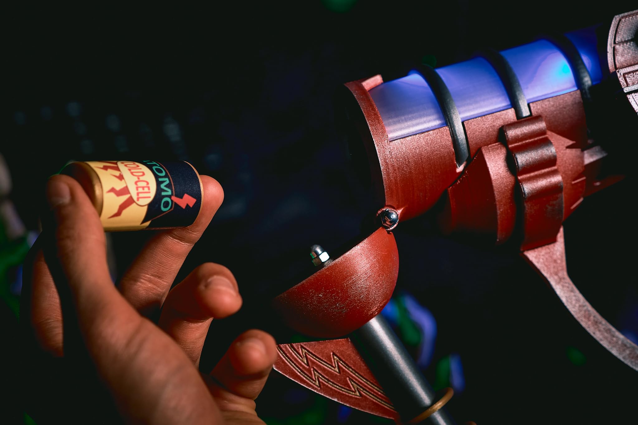 Ray Gun with LED Lights - Zombie Edition Battlescarred | Call of Duty Cod Zombies Prop Replica | Cosplay Collectible for Halloween & Gaming Events (No Stand Included) - Perfect for Costume Parties, Video Game Conventions & Collector Displays