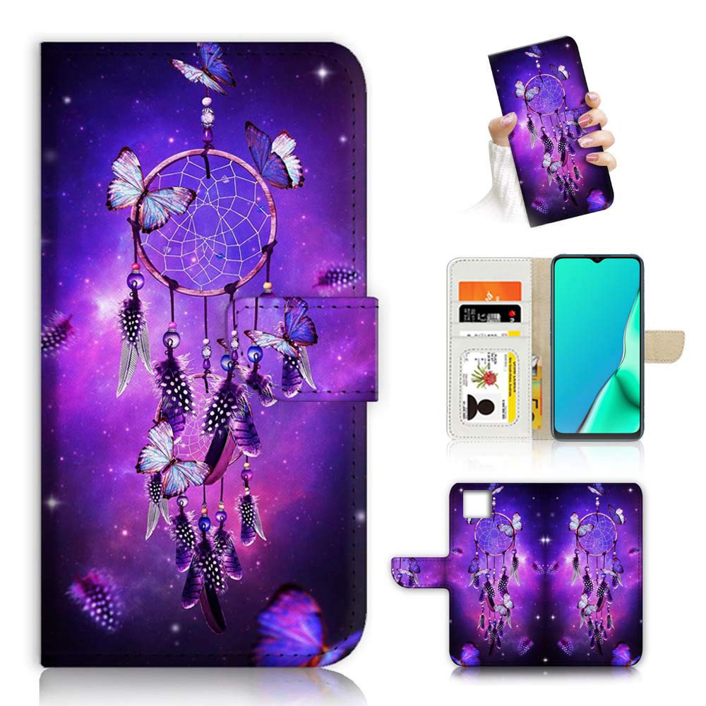iPhone 12 Pro Max Wallet Case with Flip Cover - Purple Dream Catcher Design | Slim Protective Phone Case with Card Holder | Perfect for Everyday Use, Travel & Business Meetings