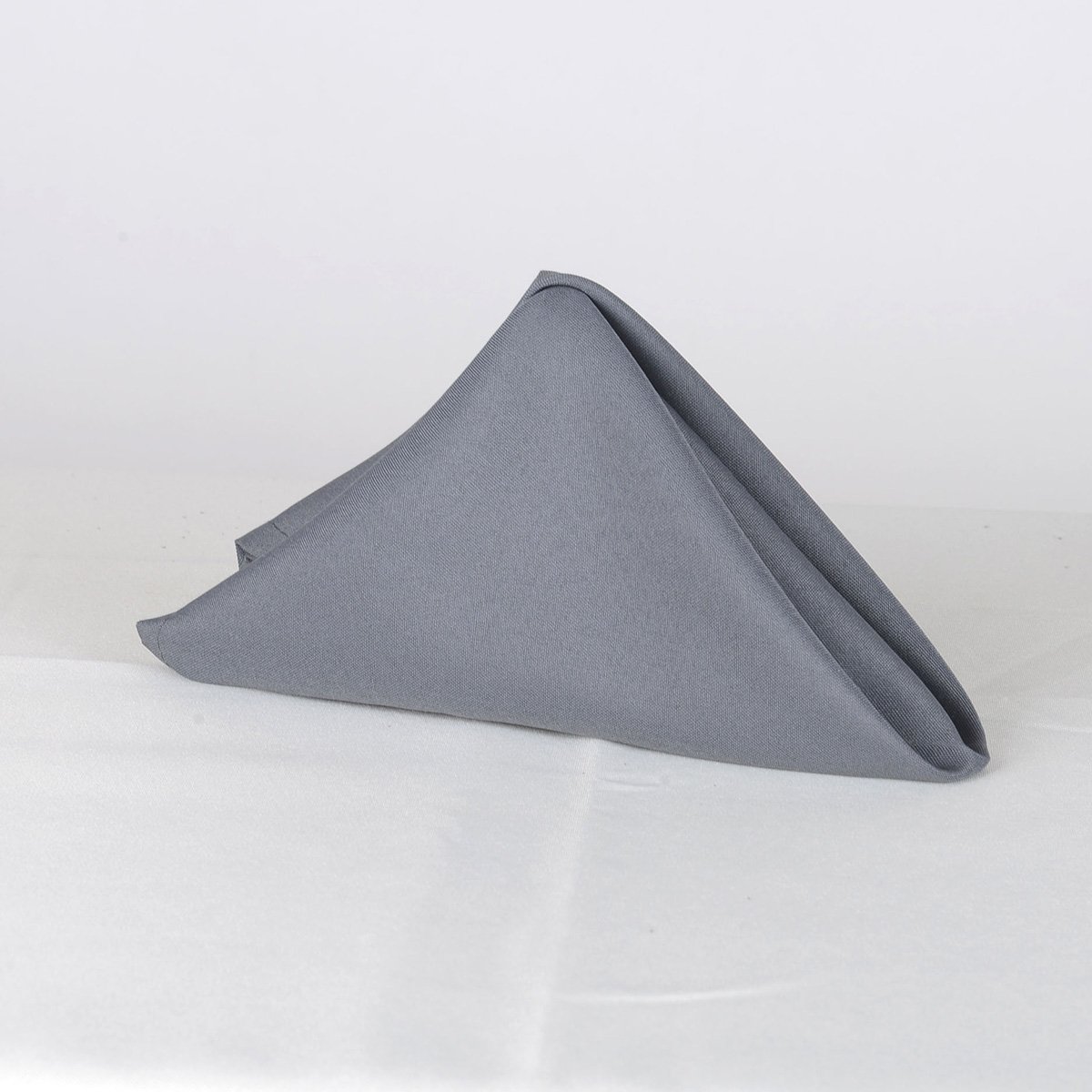 Premium 20x20 Inch Polyester Napkins Set of 5 - Elegant Charcoal Gray Table Linens for Dinner Parties, Weddings & Formal Events - BBCrafts Washable & Wrinkle-Resistant Napkins