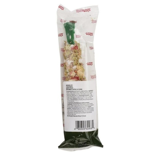 Living World Apple Flavor Small Animal Treat Stick - Healthy Chew Toy for Hamsters, Rabbits & Guinea Pigs | Perfect for Cage Enrichment & Dental Care