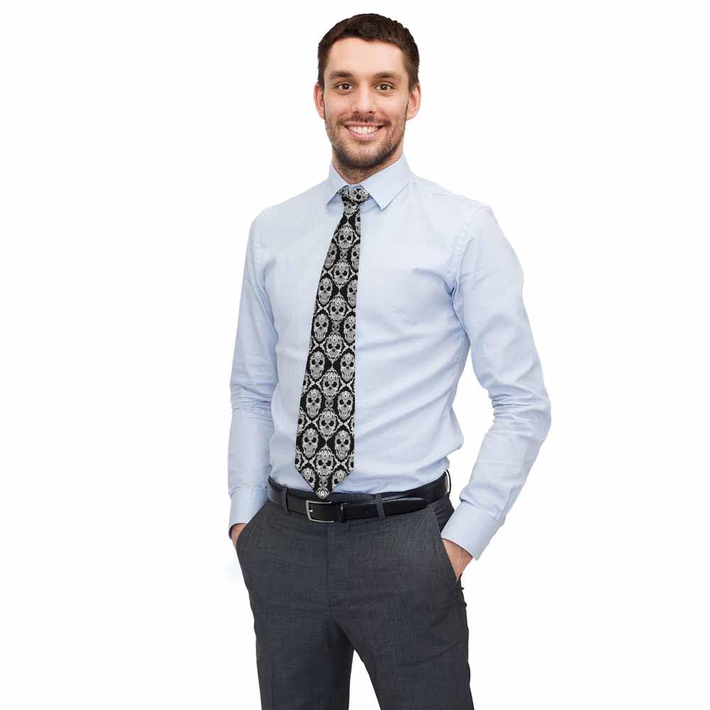 Premium Diamond Grid Men's Silk Tie - Black & White Chess Pattern Necktie for Wedding, Business & Formal Events - Perfect for Groomsmen, Office Professionals & Special Occasions