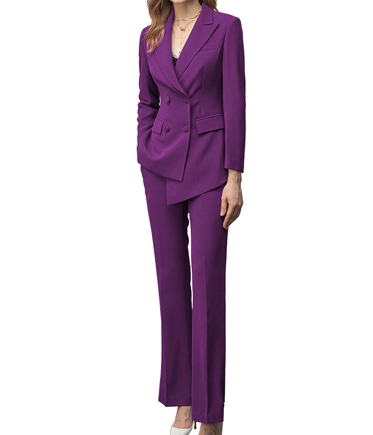 Elegant Women's 2-Piece Suit Set - Slim Fit Blazer & Pants for Banquet & Office
