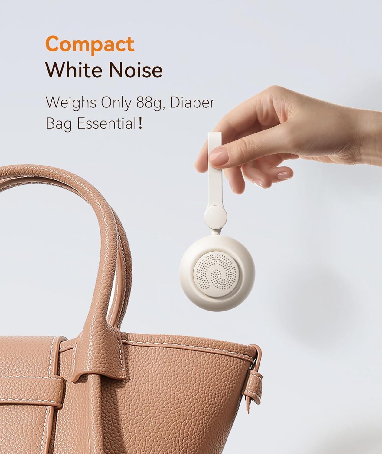 Dreamegg Portable White Noise Machine for Baby - 19 Soothing Natural Sounds, Sleep Timer & Night Light - Perfect for Nursery, Travel & Home Use