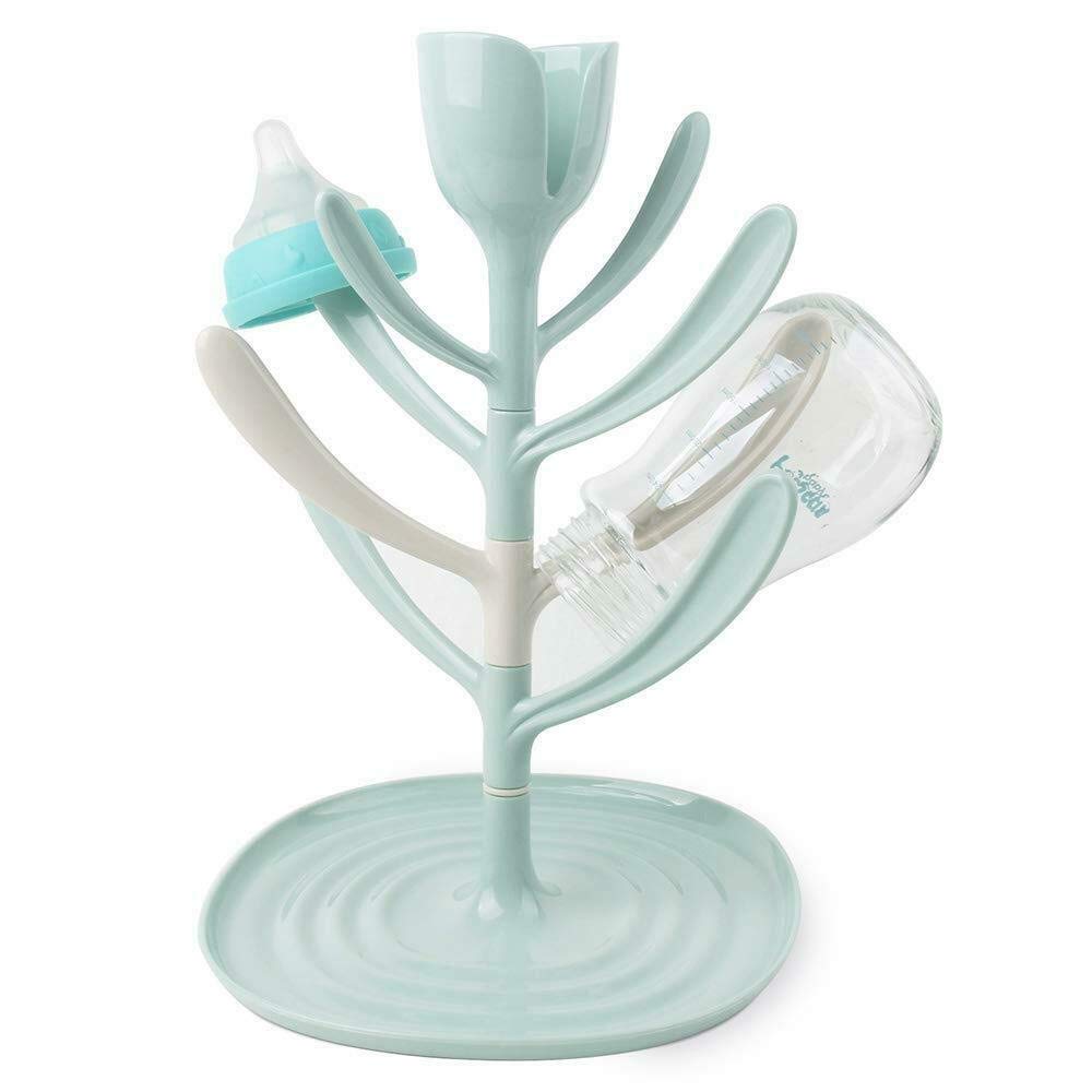 Magik Baby Bottle Drying Rack - Organizer for Baby Bottles, Pacifiers, Pump Parts & Jewelry | Space-Saving Nursery Storage Solution | Perfect for Breastfeeding Moms & Baby Care (Bluish Green)