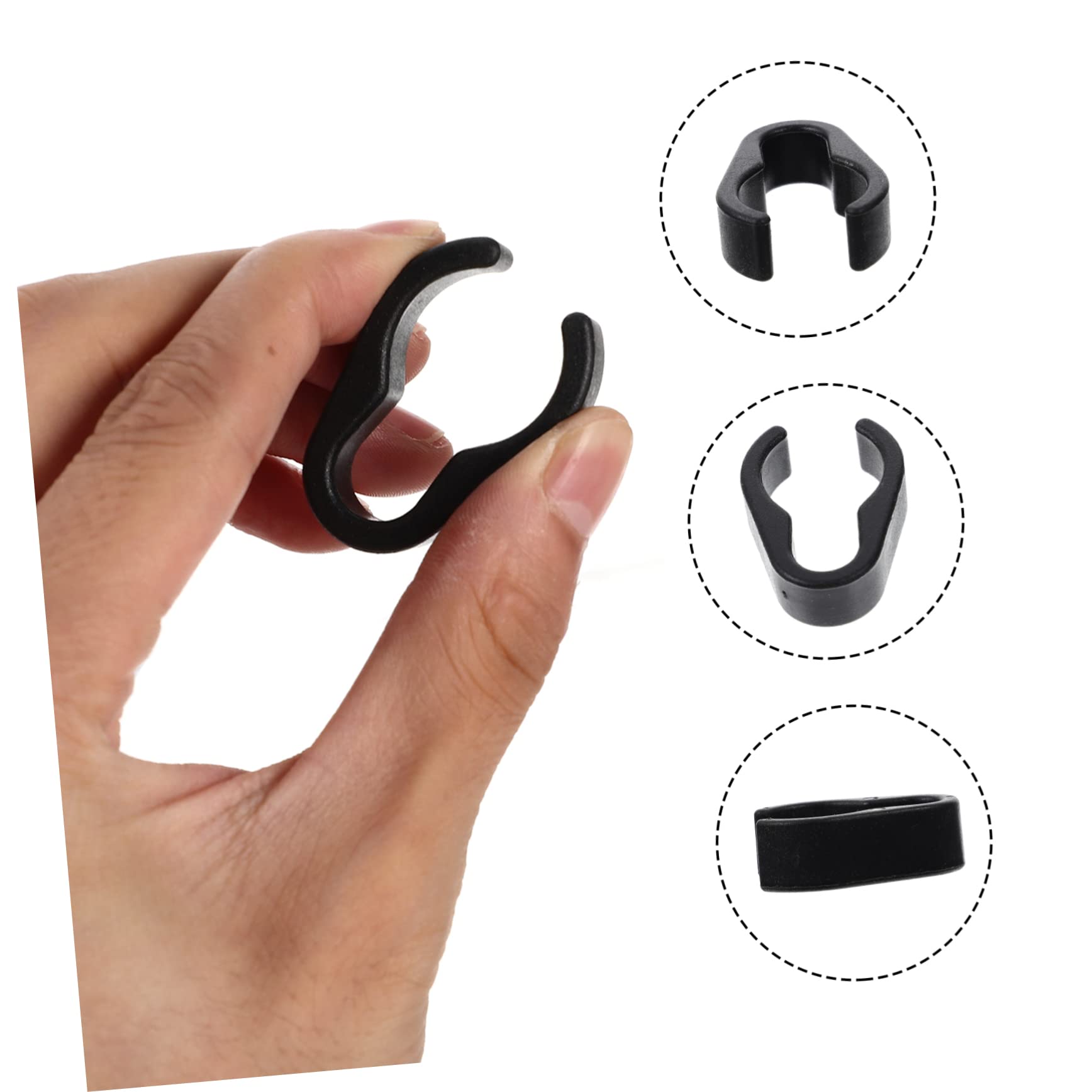10Pcs Microphone Cable Clips - Plastic Mic Wire Clips for 15-20mm (0.6-0.8in) Mic Stands - Secure Cable Management for Studio, Stage & Podcasting Equipment