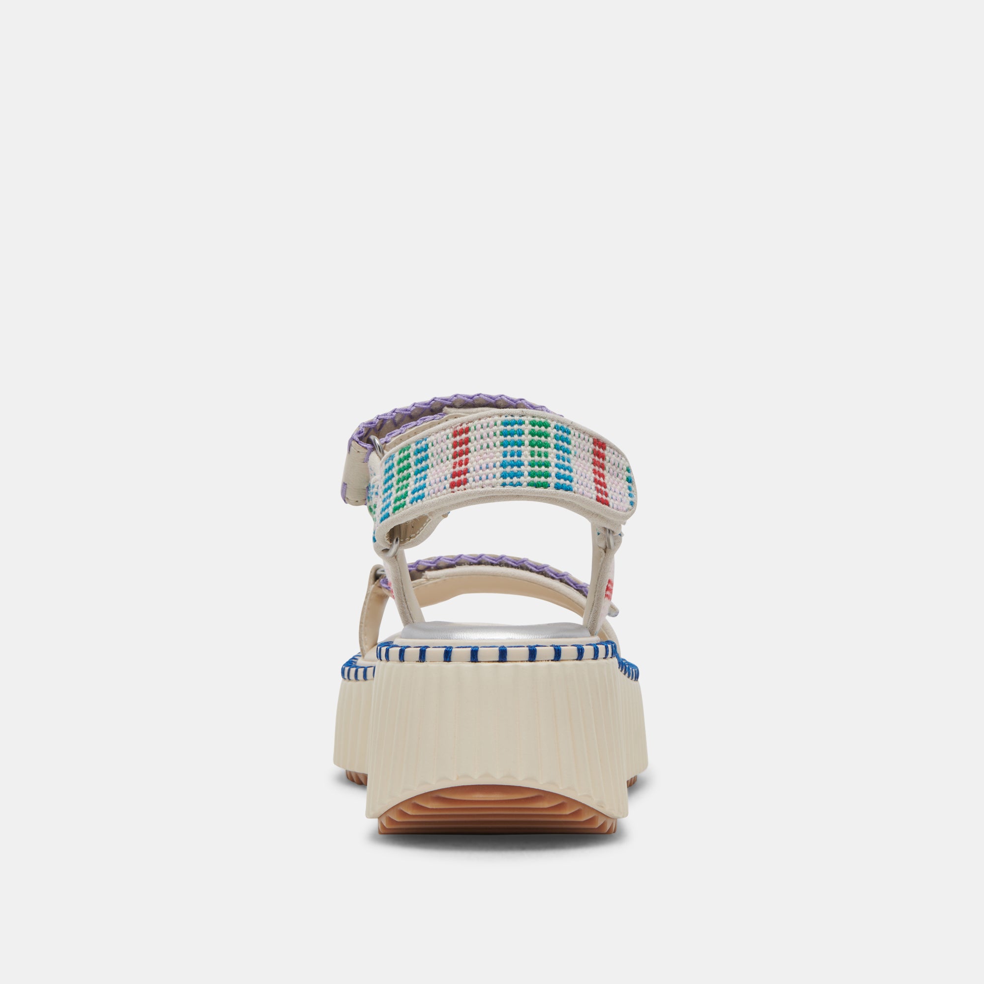 DEBRA Women's Sandals - Ivory Multi Nubuck Leather Comfortable Summer Casual Shoes for Beach, Vacation & Everyday Wear