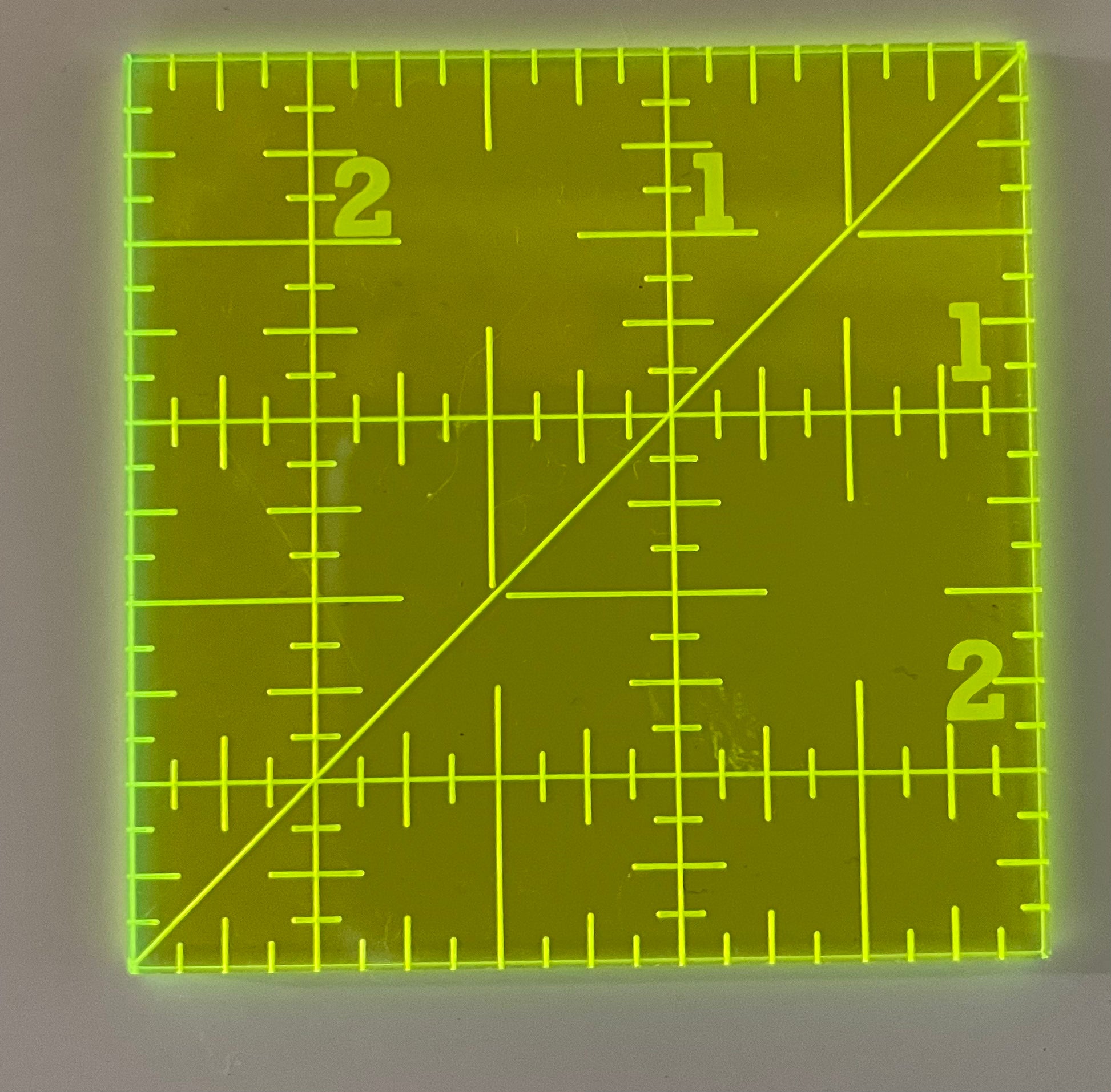 2.5 x 2.5 Inch Square Quilting Ruler - Precision Measuring Tool for Sewing, Patchwork, and DIY Craft Projects